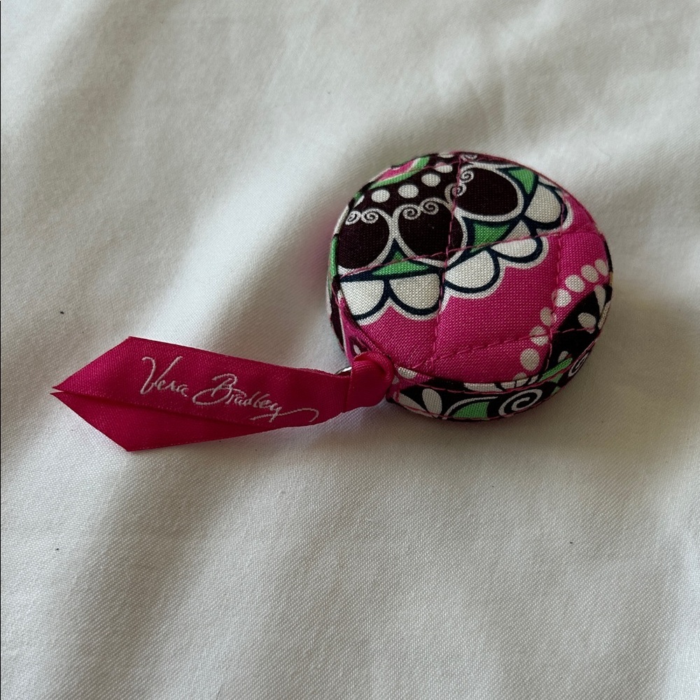 Vera Bradley Pink and Brown Floral Measuring Tape
